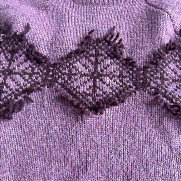 Democracy Sweater.  Women’s size small.  Purple with brown accents. - Picture 2 of 7